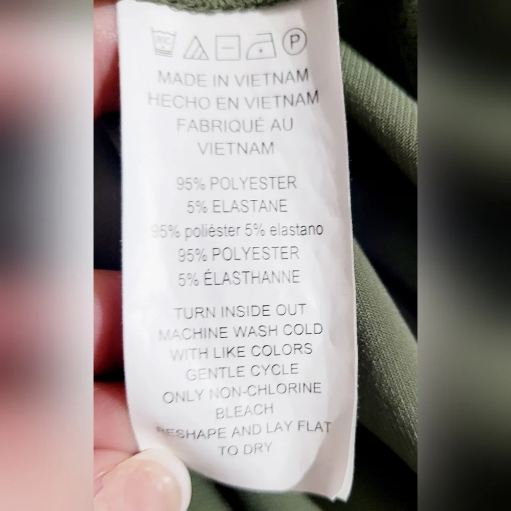 Michael Michael Kors Womens Top Size Large Olive Green Ladder-Cut Sleeve Detail - Picture 11 of 11